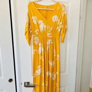 Yellow maxi dress